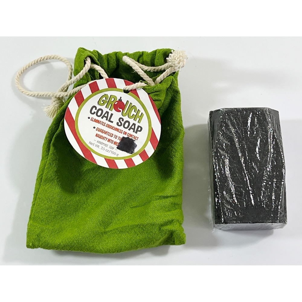 GiftCraft Grouch Bag of Coal Activated‎ Charcoal Soap Gag Gift (NEW)